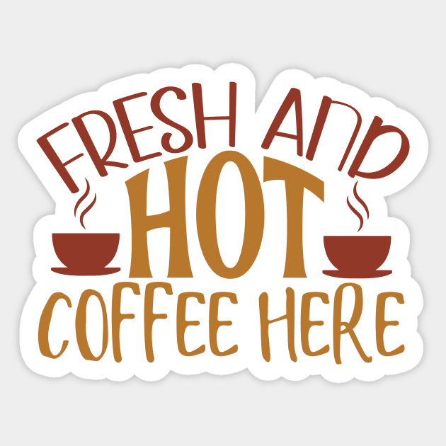 Fresh And Hot Coffee Here Sticker by WALAB